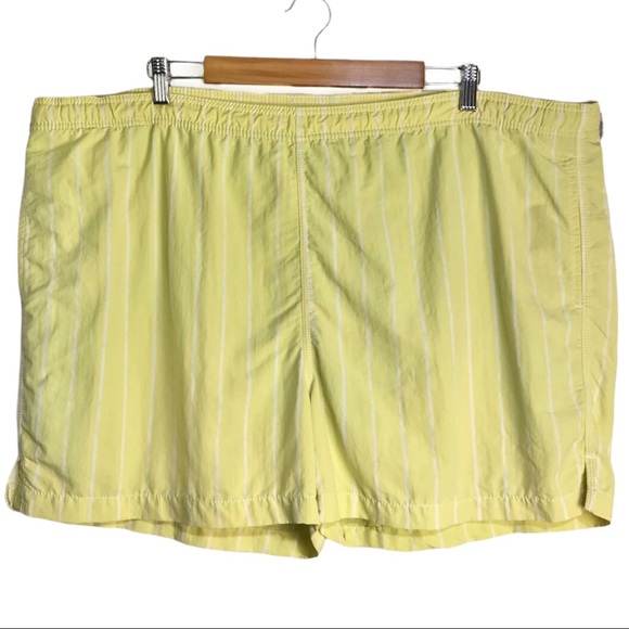 Tommy Bahama Yellow & White Striped Swim Trunk Shorts - Picture 1 of 6